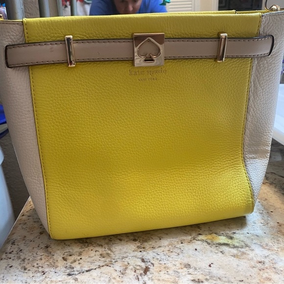 Kate Spade Houston Street Leo Satchel Crossbody Yellow Two Toned Limonce… - Picture 3 of 12